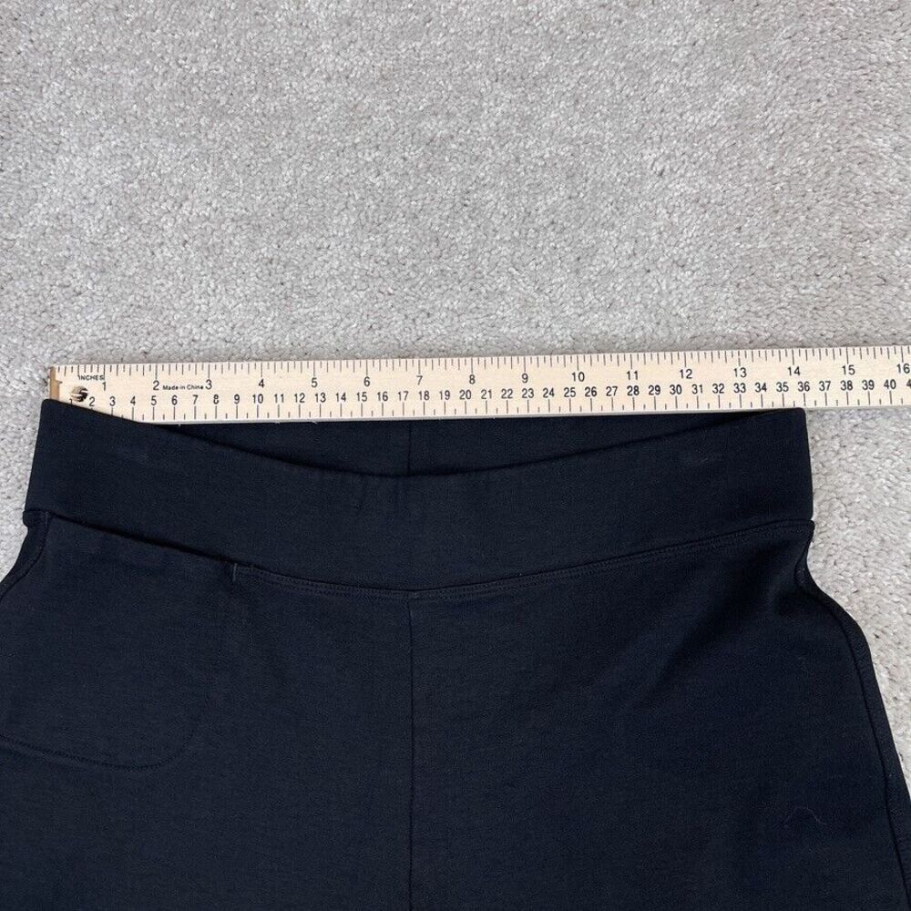 American Giant Pants Womens 8 Black No BS Ponte Kick Flare Crop Pull On‎ Stretch - Picture 7 of 12